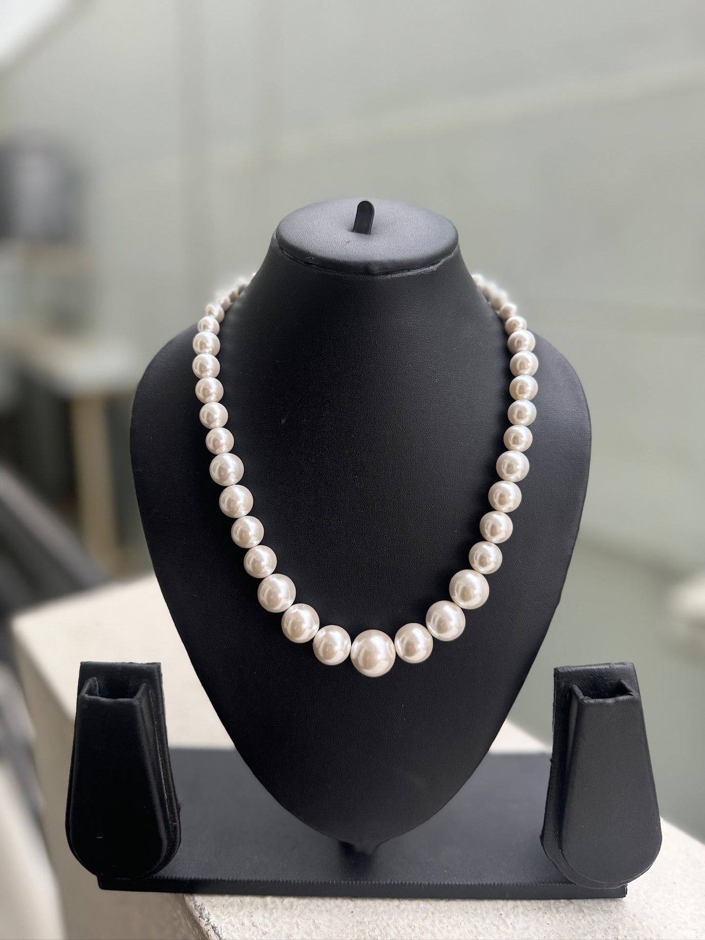 Handmade Graduated White Pearl Necklace - Beaded Treasures