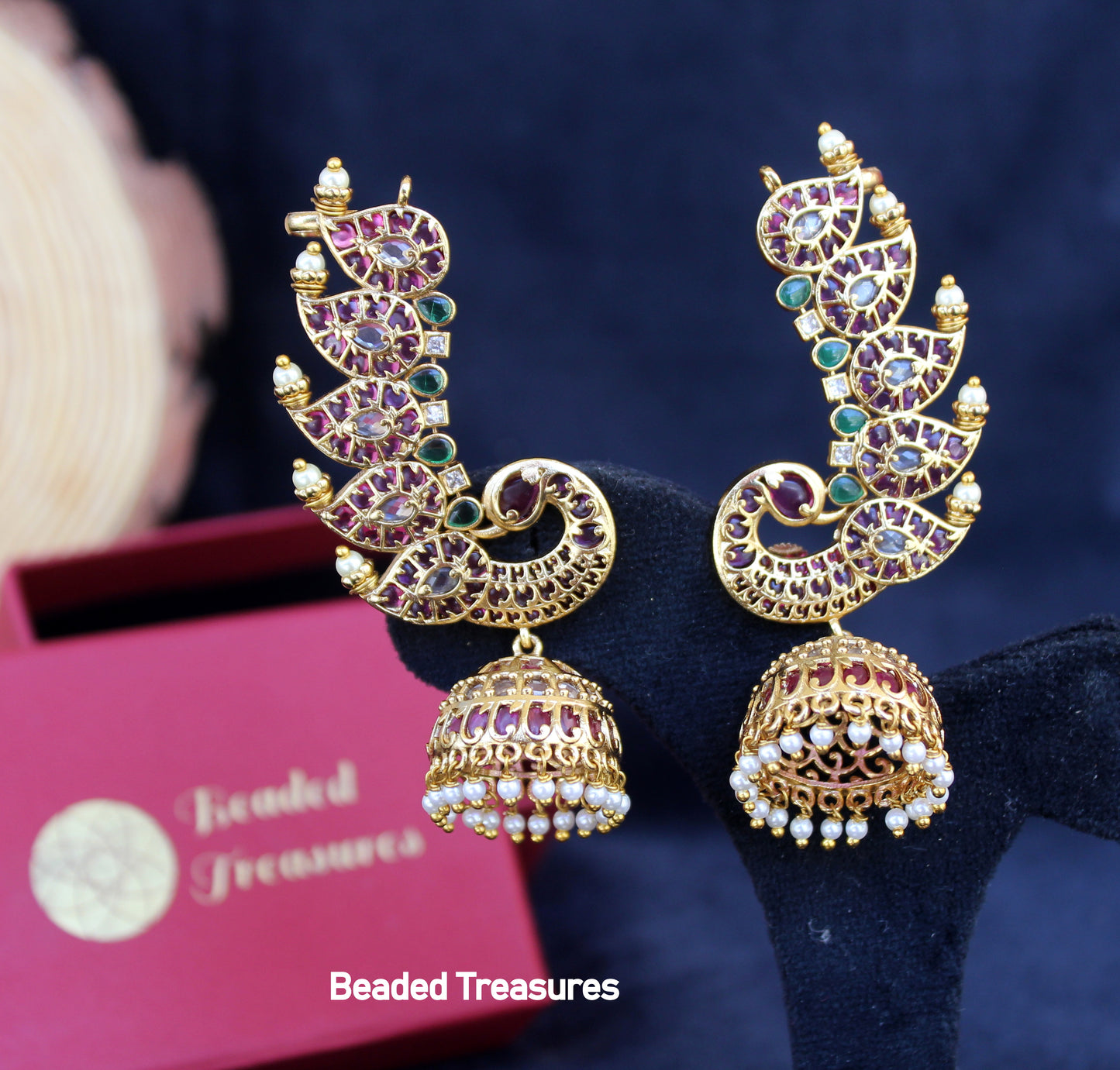 1 Gram Gold Earrings - Beaded Treasures