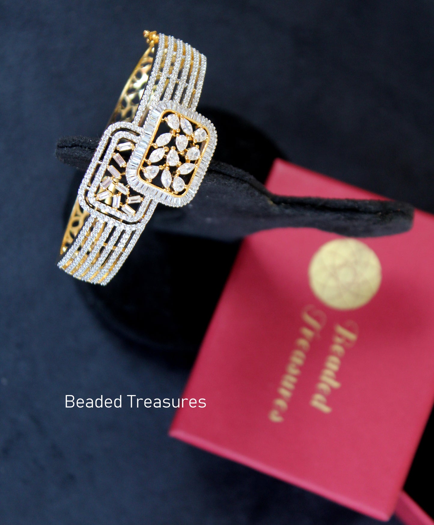 Square CZ Bangle - Beaded Treasures