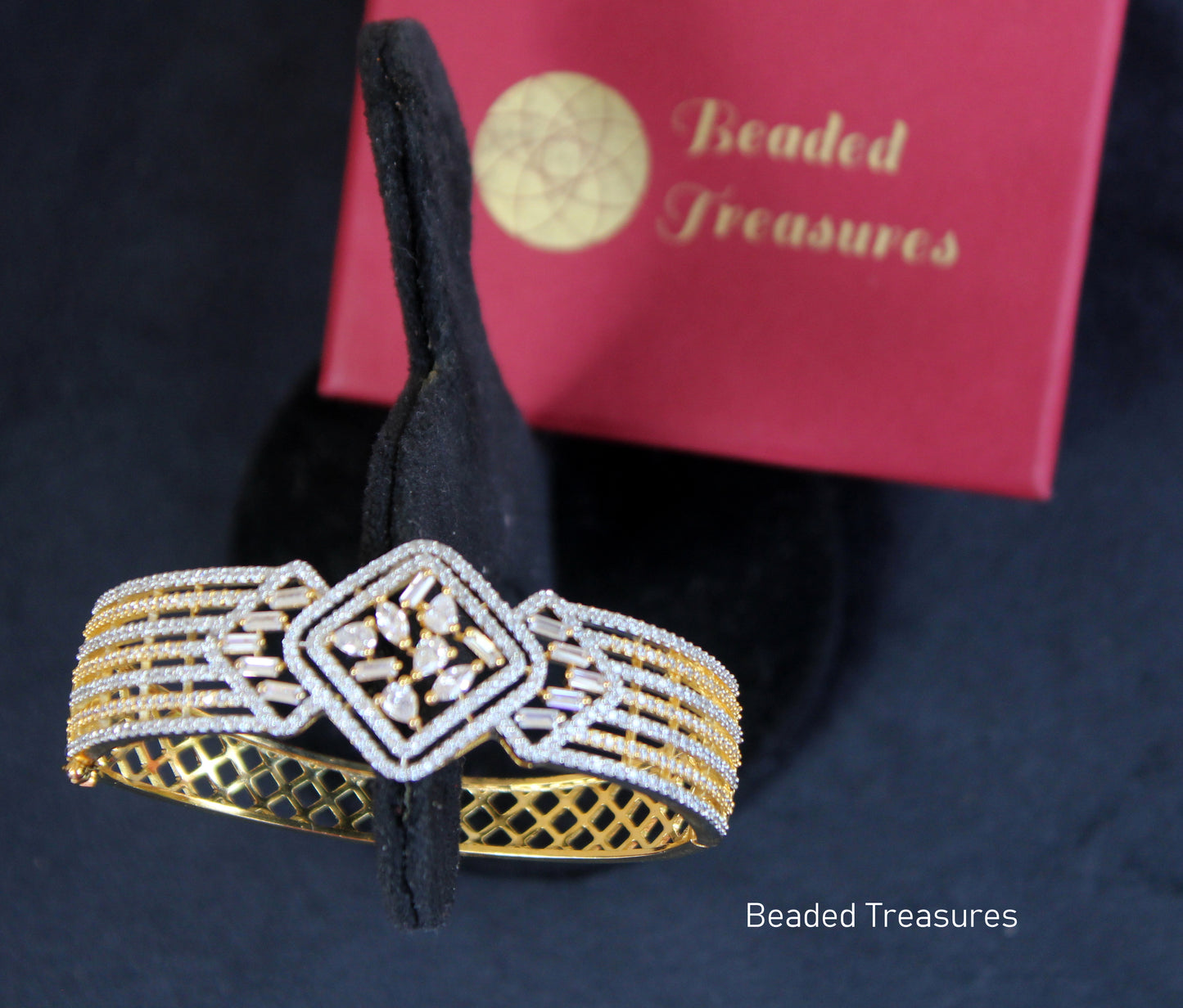 American Diamond Kada - Beaded Treasures