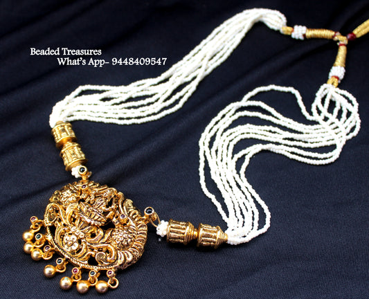 92.5 Silver Gold Plated Necklace - Beaded Treasures