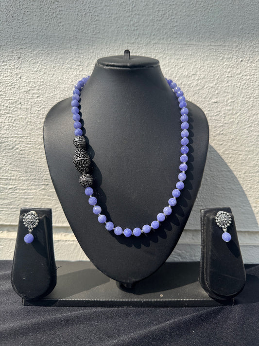 Tanzanite Beaded Necklace Set - Beaded Treasures