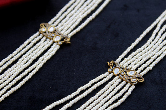 Real Pearl Seven Line Layered Necklace - Beaded Treasures