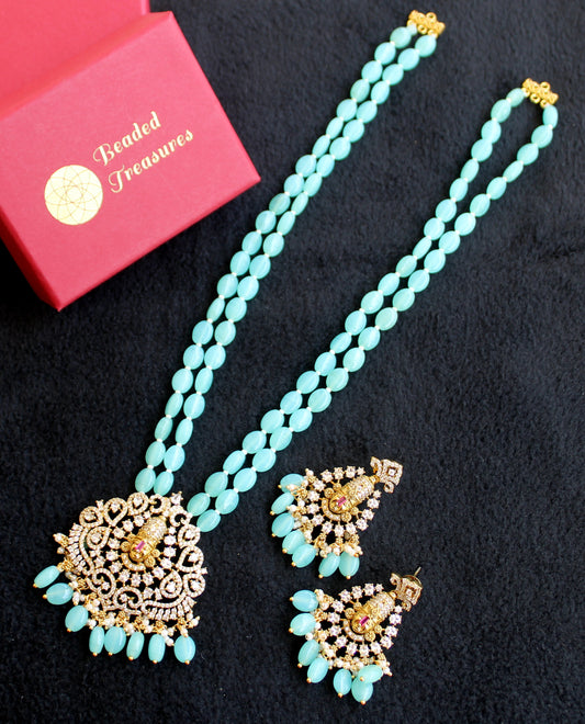 Kundan and Beads Necklace Set - Beaded Treasures