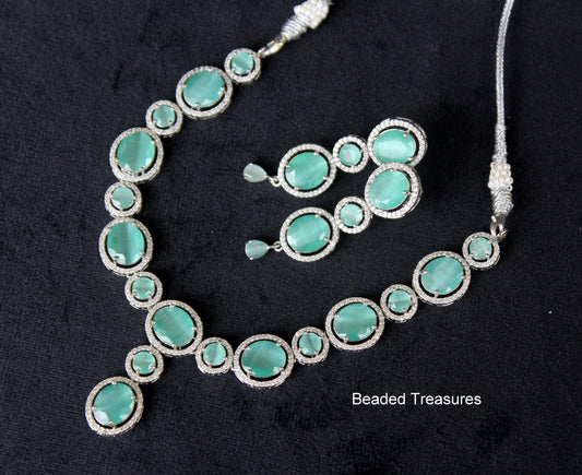 Anaya AD Necklace Set - Beaded Treasures