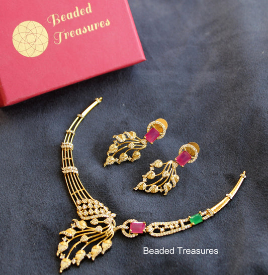 Premium Polish AD Neckset - Beaded Treasures