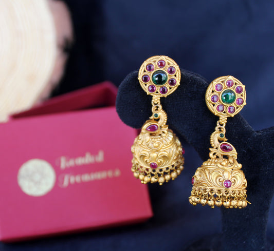 Antique Gold Earrings - Beaded Treasures