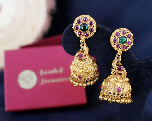 Antique Gold Earrings - Beaded Treasures