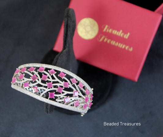 Pink Stone CZ Bracelet - Beaded Treasures