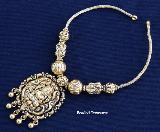 Gold-Toned Lord Ganesha Necklace - Beaded Treasures
