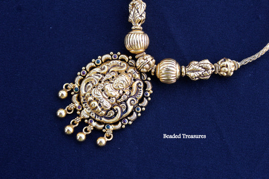Gold-Toned Lord Ganesha Necklace - Beaded Treasures