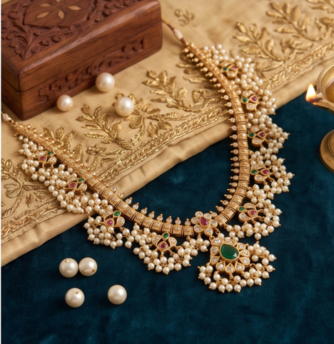 Guttapusalu Necklace Set - Beaded Treasures