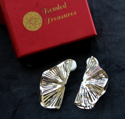 Gold-Toned Wing Clip-On Earrings - Beaded Treasures